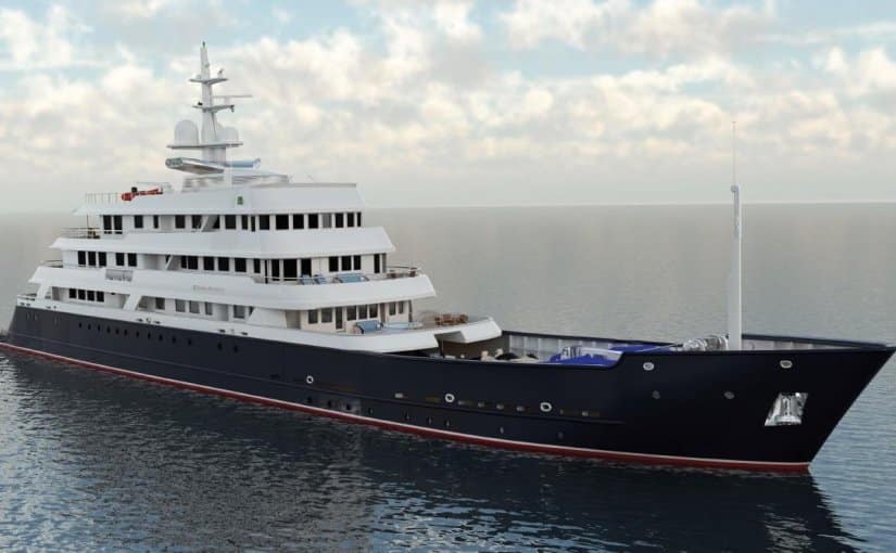 Luxury yacht sailing in calm waters, showcasing modern design and craftsmanship, relevant to yacht brands and marine electrical services.