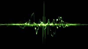 Green waveform graphic representing harmonic analysis in marine electrical systems.